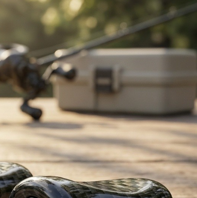 Fishing Rod Carbon Fiber - Poignée de moulinet de pêche en