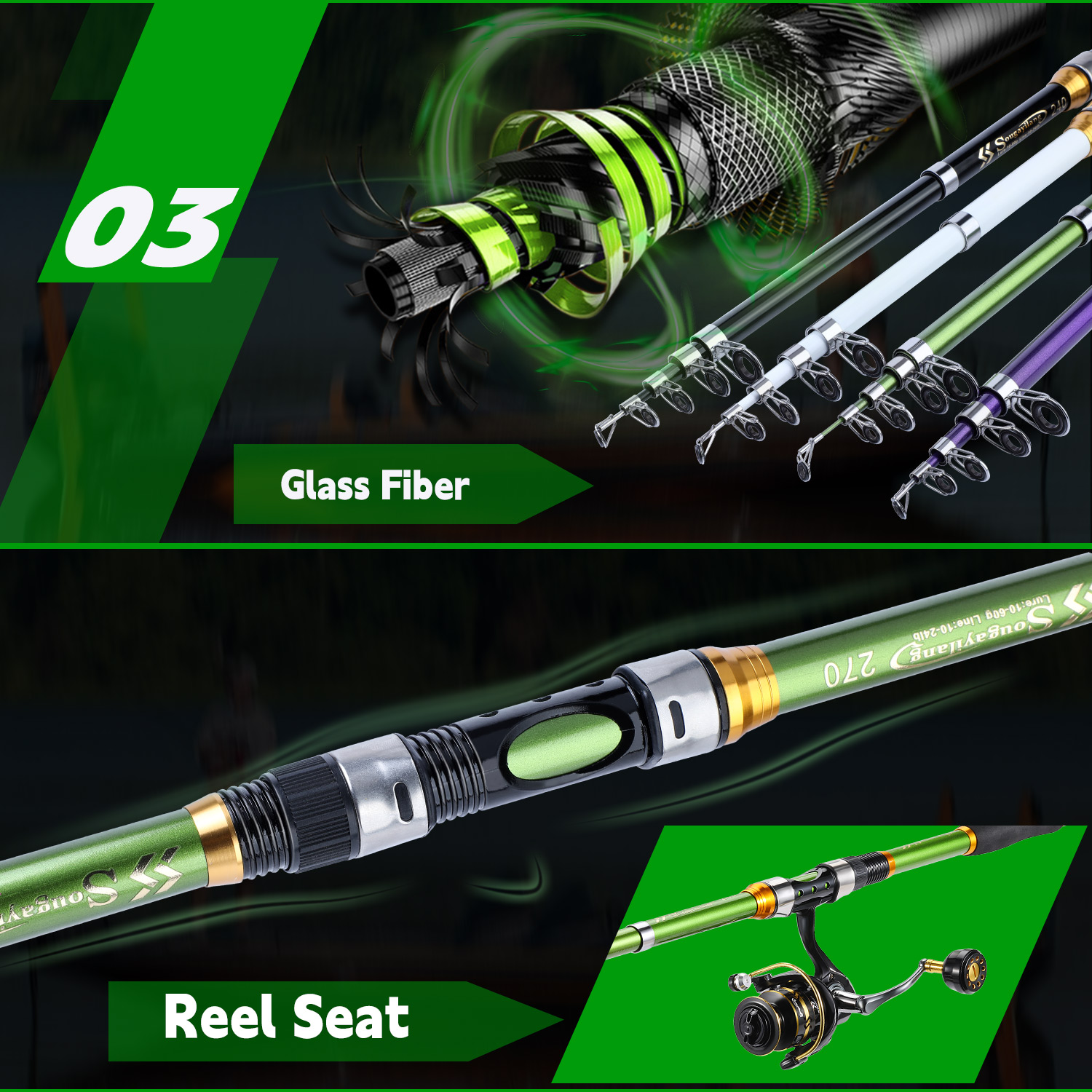 Ensemble canne à pêche et moul - Fishing Rod Combo avis et prix