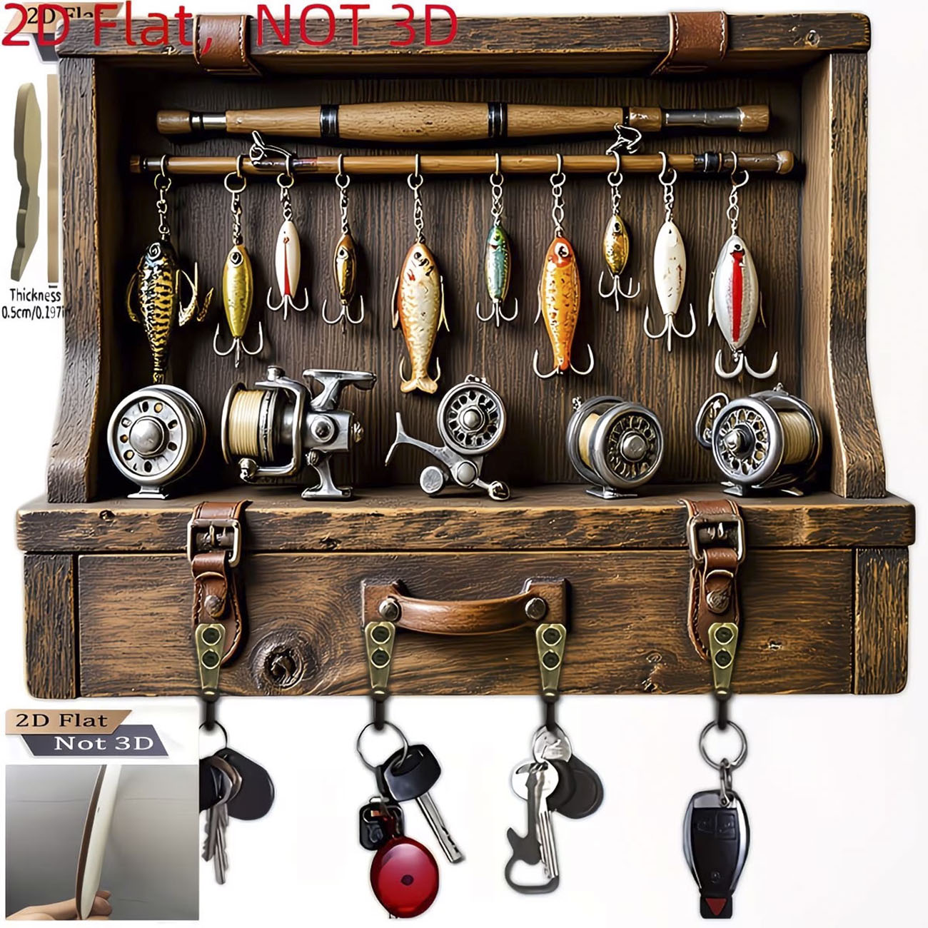 Porte-clés vintage en forme de - Fishing Rod Combo avis et prix